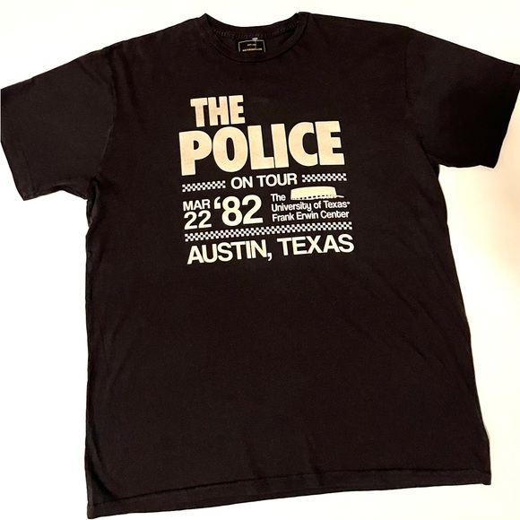 The Police Concert Tour Austin Texas March 22 1982 Size XL. RARE !! - Picture 1 of 5